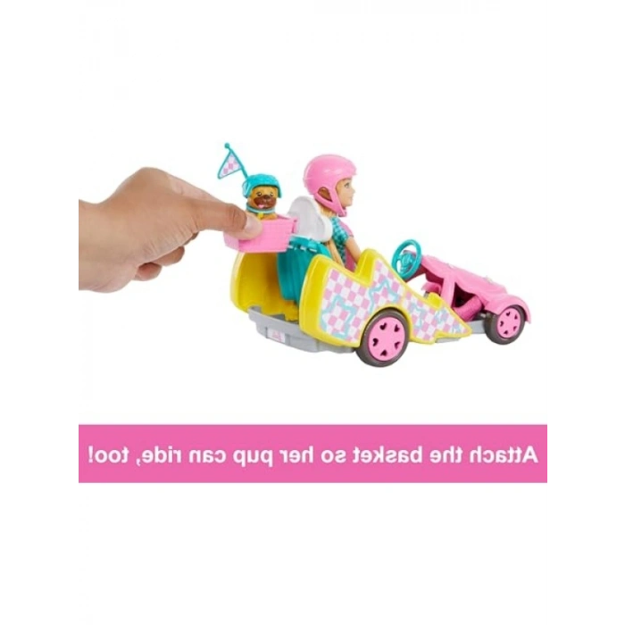 9 Parçalık Go-Kart Oyun Seti - Dönme Tekerlekli Araba ve Aksesuarlar