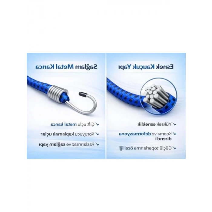 90 cm 6mm Elastik Kordon, Güvenli Yük Sabitleme için