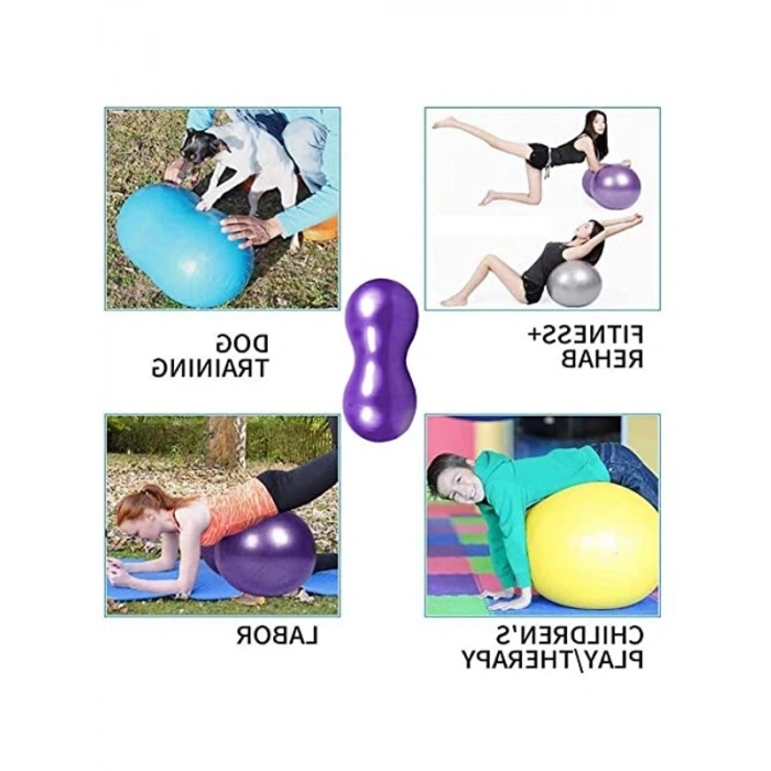 90 Cm x 45 Cm Mavi Fıstık Şeklinde Pilates Topu