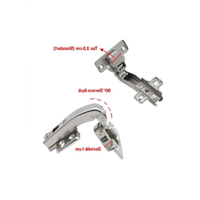 90° Derece Açılı Kör Dolap Menteşesi - 2 Adet