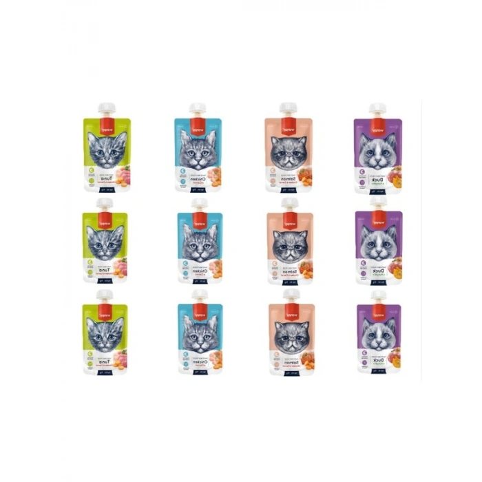 90 Gr 12 Adet Karma Kedi Et Ezmesi