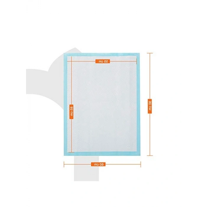 90 x 60 cm Boyutunda 55 Adet Mavi-Beyaz Köpek Yavru Altlığı