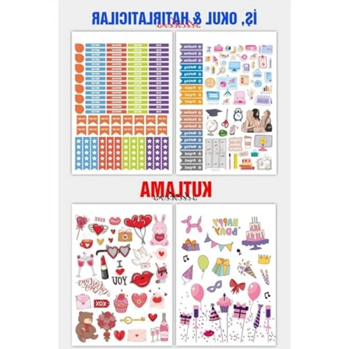 900+ Adet Sticker Defteri, My DIY, Planlayıcı ve Günlük İçin