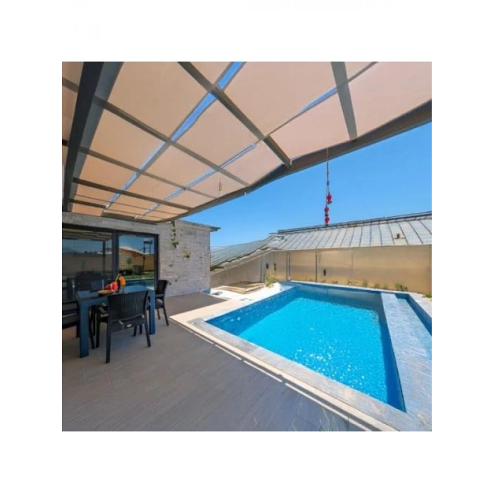 %95 Gölgeleme Kapasiteli Krem Renkli Gölgelik File - 4 M x 12 M