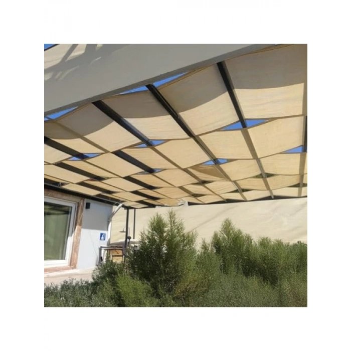 %95 Gölgeleme Kapasiteli Krem Renkli Gölgelik File - 4 M x 12 M