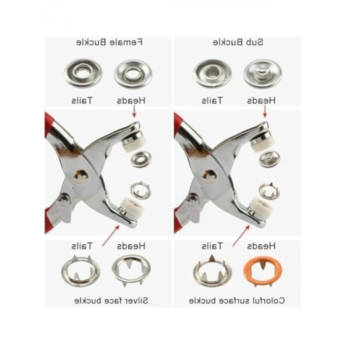 9.5 mm Metal Çıtçıt El Pensesi Seti