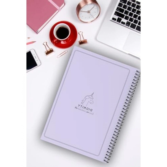 96 Sayfa A5 Spiralli Defter Seti, 3lü Farklı Kapak Tasarımı