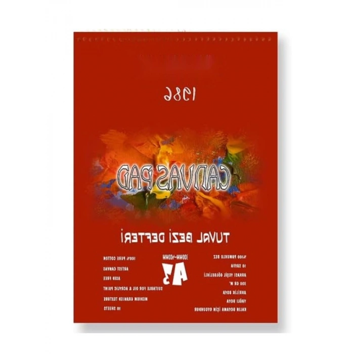 A3 Boyutunda %100 Pamuk Tuval Bezi Defteri, 300gr, 10 Yaprak