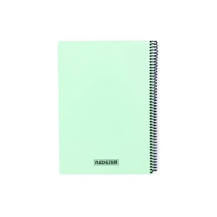A4 100 Yaprak Çizgili Spiralli Defter - Yeşil PP Kapaklı