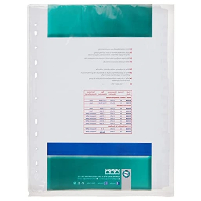 A4 Boyutunda 1-10 Rakam Ayracı, Seffaf