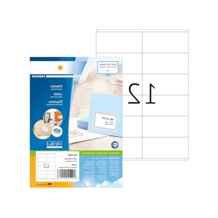 A4 Boyutunda 100lü Beyaz Lazer Etiket