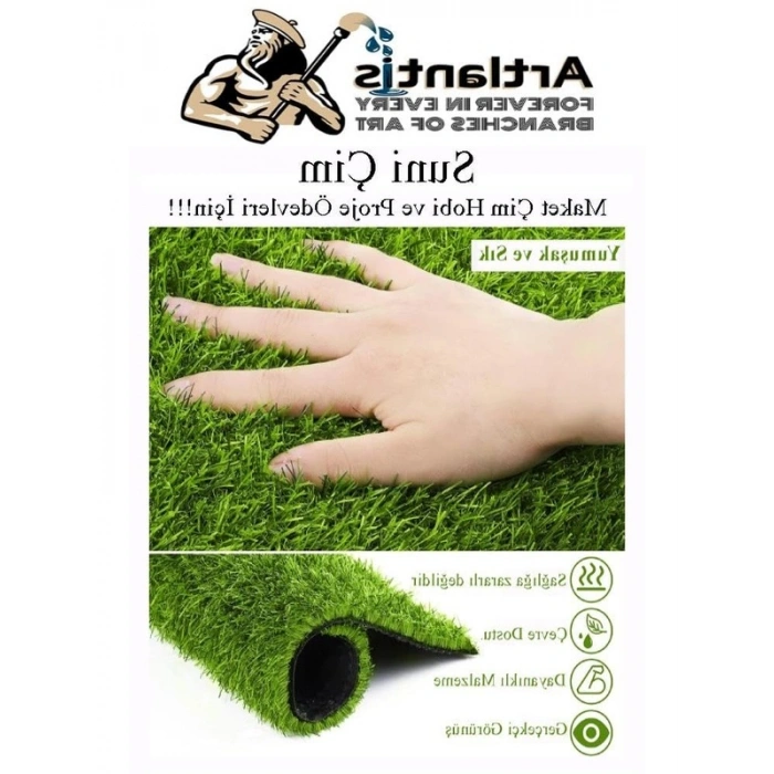 A4 Boyutunda 20x30 cm Yapay Çim, 3 Adet, Dekoratif Kullanım için