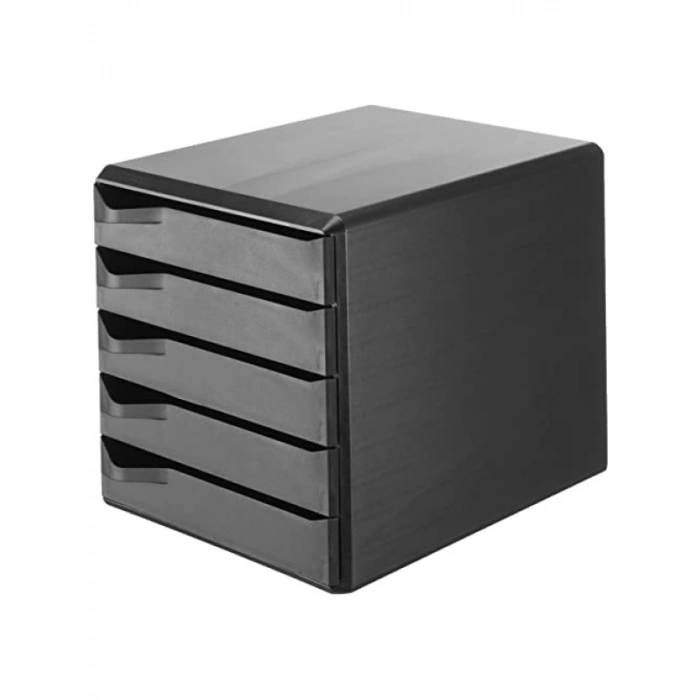 A4 Boyutunda 5 Çekmeceli Evrak Rafı – Siyah