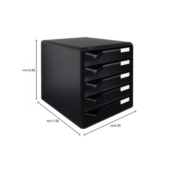 A4 Boyutunda 5 Çekmeceli Evrak Rafı – Siyah