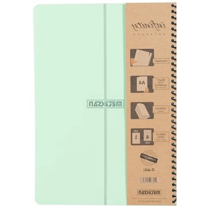 A4 Boyutunda 5 Konulu Spiralli Defter, 150 Yaprak