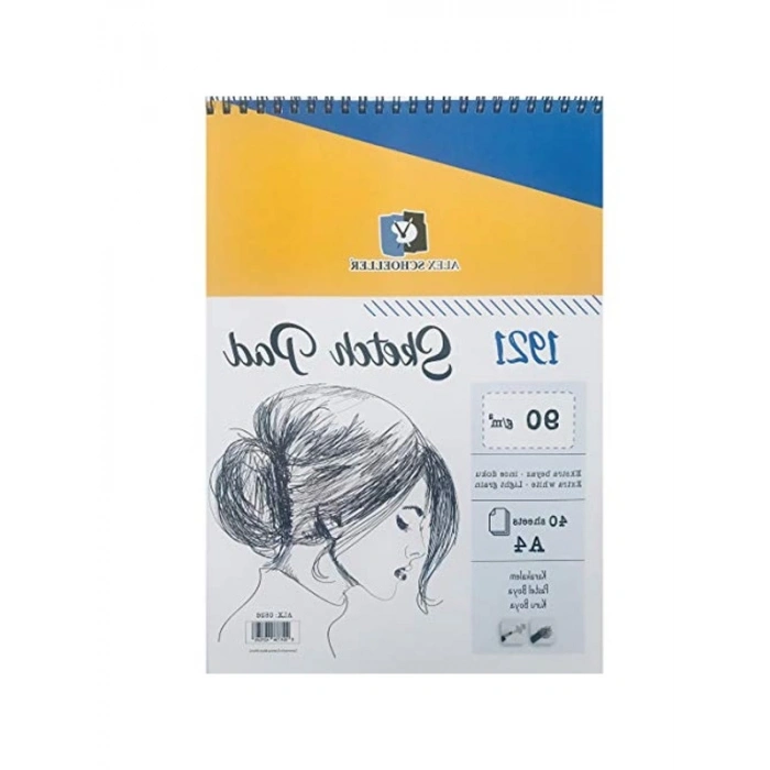 A4 Boyutunda 90 Gram 40lı Çizim Defteri, Sanat ve Tasarım İçin