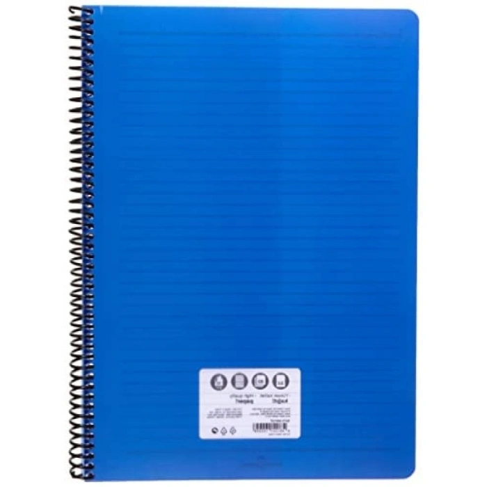 A4 Boyutunda Çizgili Spiralli Defter, 80 Yaprak, Dayanıklı Kapak