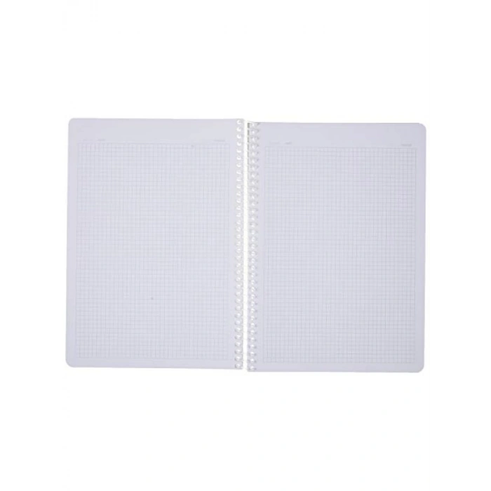 A4 Boyutunda Karton Kapaklı Spiralli Defter - 144 Yaprak, Kareli