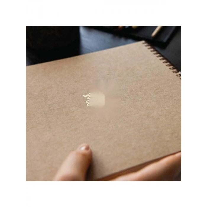 A4 Boyutunda Kraft Kapaklı Eskiz Defteri - 60 Yaprak, 140 gr