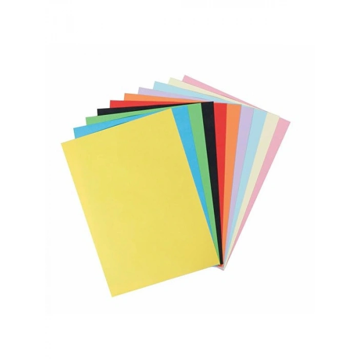 A4 Boyutunda Renkli Fon Kartonu, 10 Renk Seçeneği