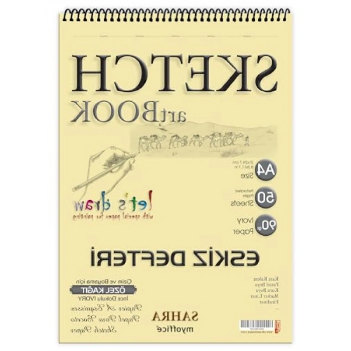 A4 Boyutunda Spiralli Eskiz Defteri - 50 Yaprak