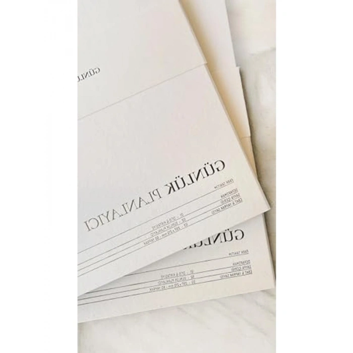 A4 Boyutunda Tarihsiz Günlük Planlayıcı, 12 Aylık