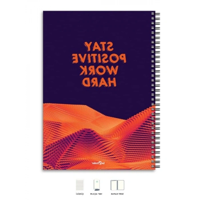 A4 Çizgili Defter, 200 Sayfa, Stay Energy Tasarım