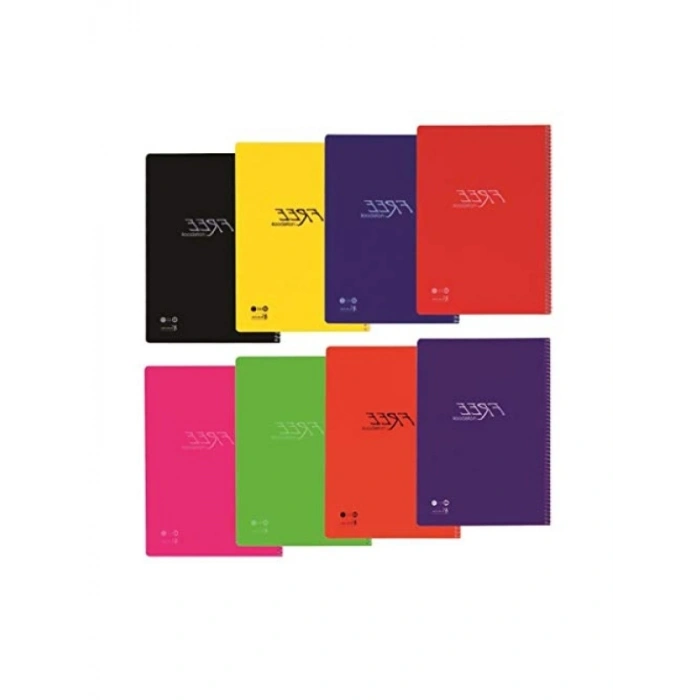 A4 Çizgili Spiralli Defter - 80 Yaprak PP Kapaklı