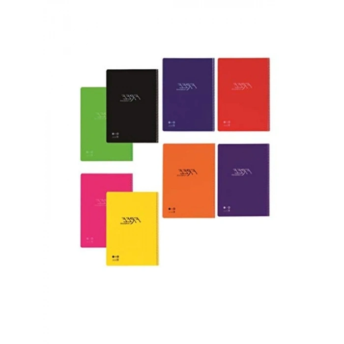 A4 Çizgili Spiralli Defter - 80 Yaprak PP Kapaklı