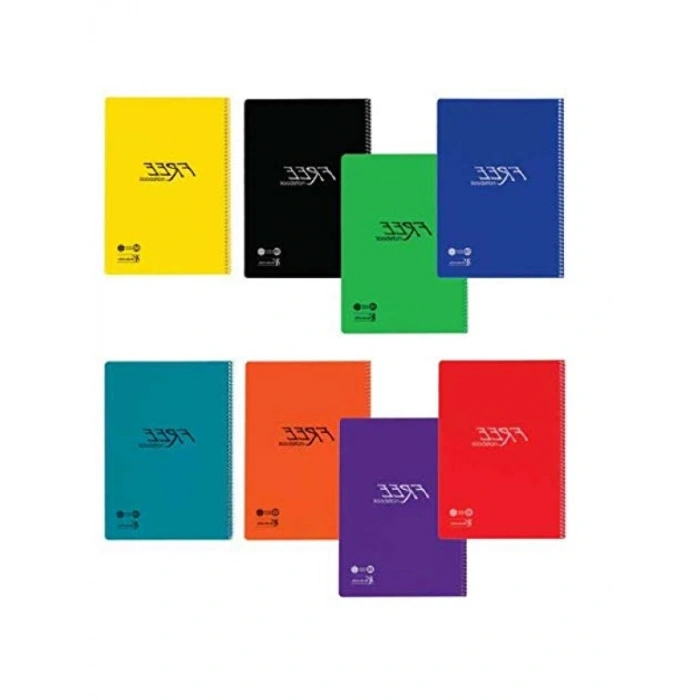 A4 Çizgili Spiralli Defter - 80 Yaprak PP Kapaklı