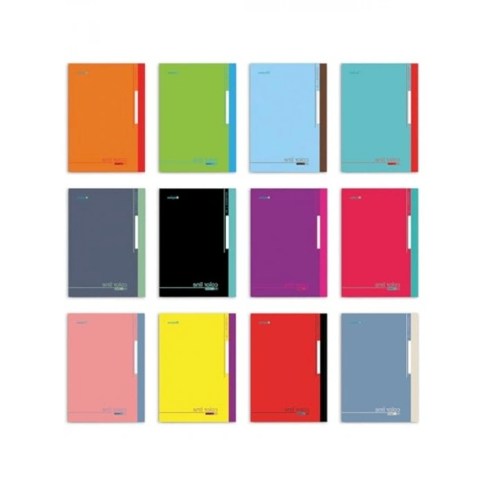 A4 Dikişli Okul Defteri, 6lı Paket (3 Çizgili + 3 Kareli)