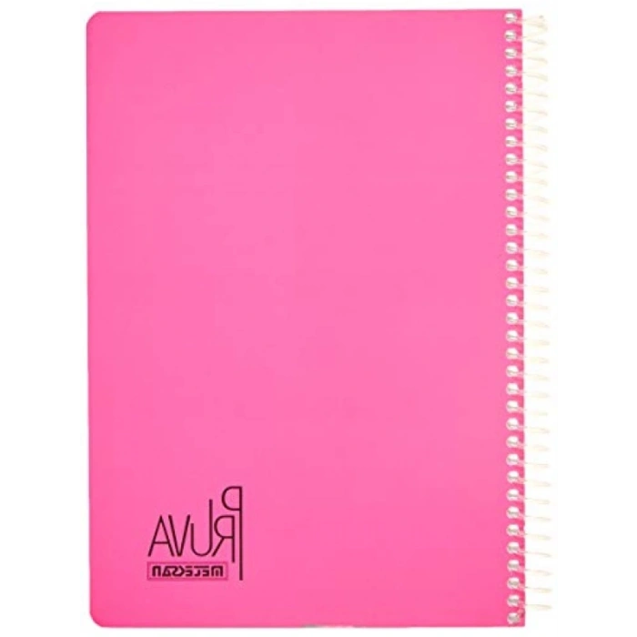 A4 Kareli 144 Yapraklı Spiralli Defter - Fuşya