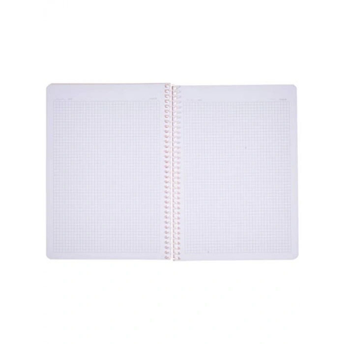 A4 Kareli 144 Yapraklı Spiralli Defter - Fuşya