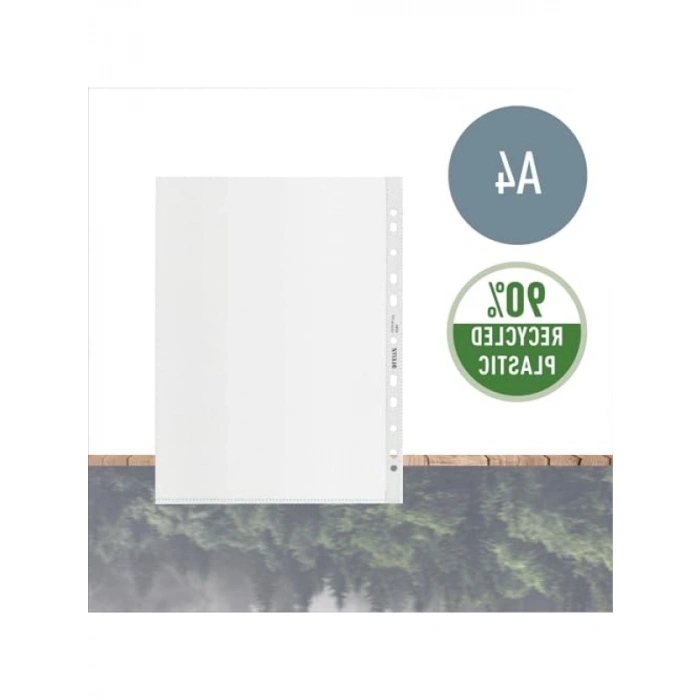 A4 Şeffaf Poşet Dosya - 25 Adet, Geri Dönüştürülmüş Plastik