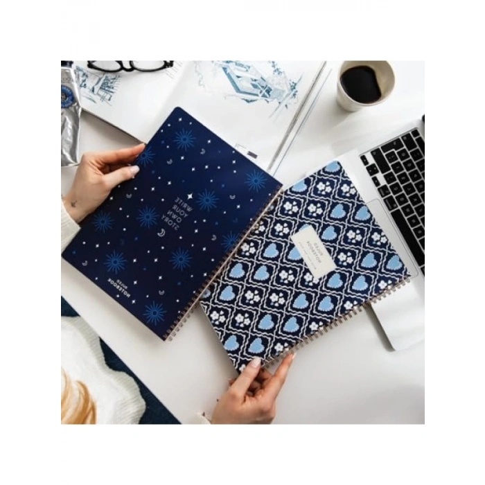 A4 Spiralli Çizgili Okul Defteri Seti, 80 Yaprak