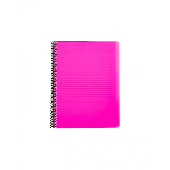 A4 Spiralli Defter, 210 Yaprak, 7 Konulu, Pembe PP Kapak