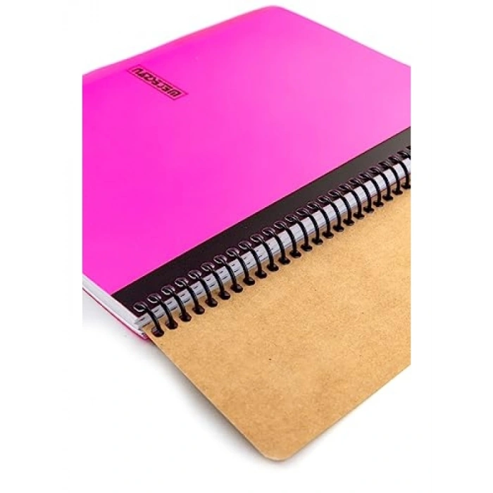 A4 Spiralli Defter, 210 Yaprak, 7 Konulu, Pembe PP Kapak