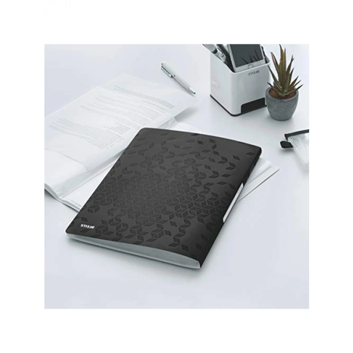 A4 Sunum Dosyası, 40 Poşetli, Siyah