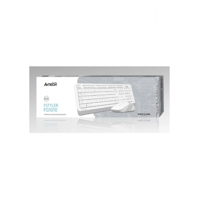 A4 Tech Fg1010 2.4G Beyaz Q Fn-Mm Klv+Optik Mouse Set