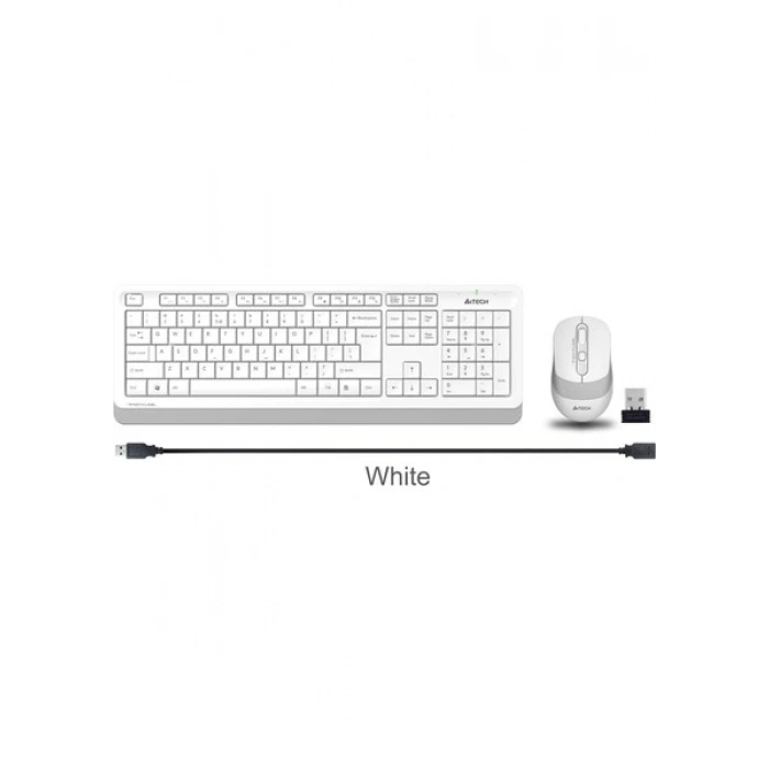 A4 Tech Fg1010 2.4G Beyaz Q Fn-Mm Klv+Optik Mouse Set