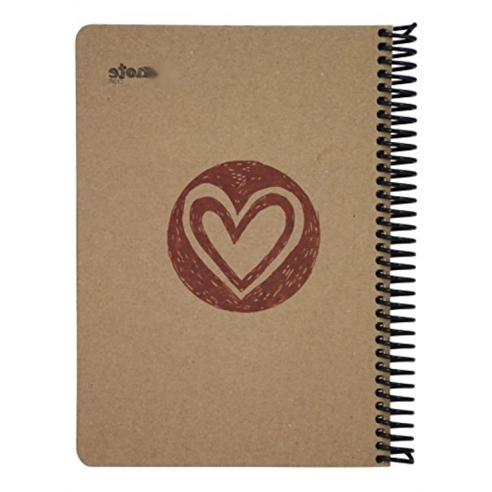 A5 Boyutunda 100 Yapraklı Cizgili Kraft Defter