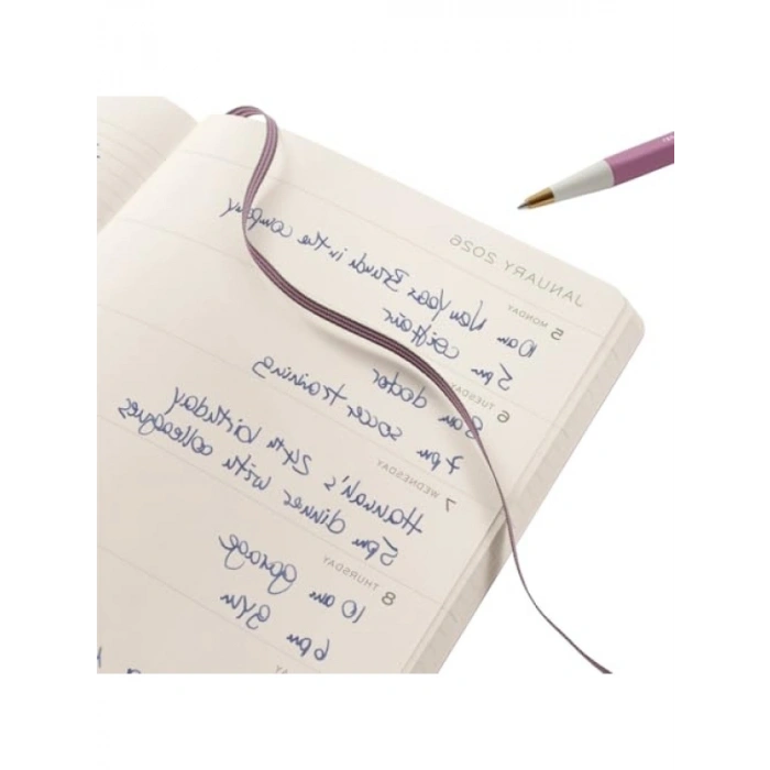 A5 Boyutunda 18 Aylık Sert Kapaklı Ajanda ve Not Defteri