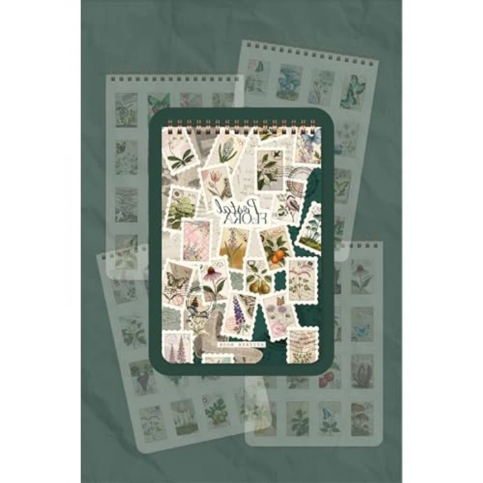 A5 Boyutunda 18 Yaprak Pul Etiket Defteri, 288 Adet Set