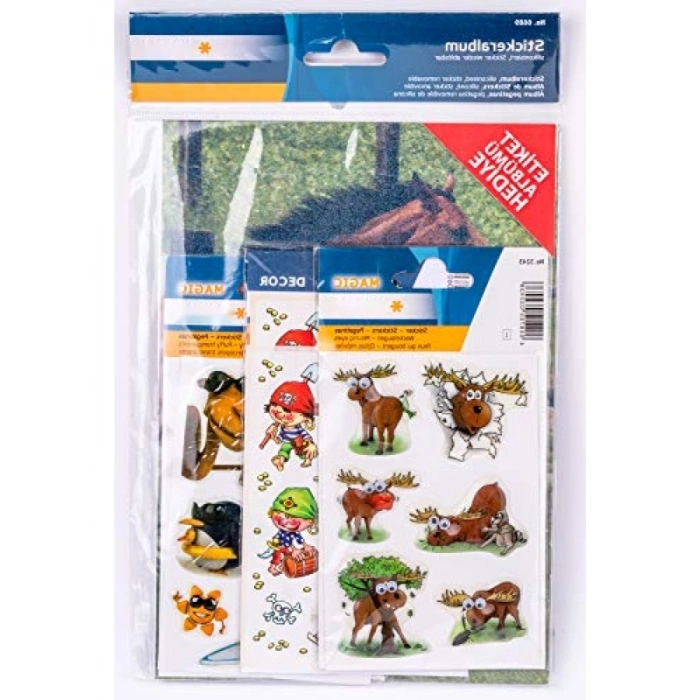 A5 Boyutunda 3 Lü Sticker Albüm Seti