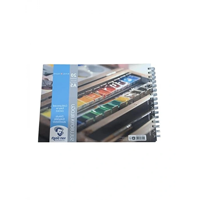 A5 Boyutunda 300 Gr Spiralli Suluboya Bloğu, 20 Yaprak