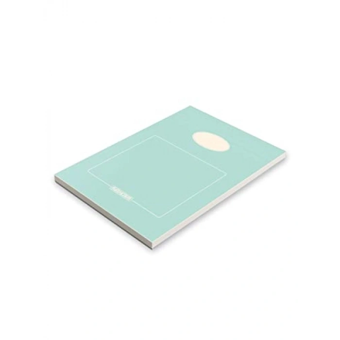 A5 Boyutunda Karton Kapaklı Bloknot - Mint Renk, 80 Yaprak