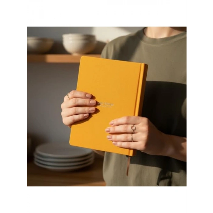 A5 Boyutunda Sert Kapaklı Tarif Defteri - 100+ Tarif Kapasitesi