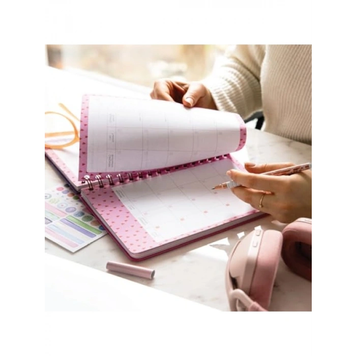 A5 Boyutunda Spiralli Süresiz Renkli Planlayıcı Ajanda