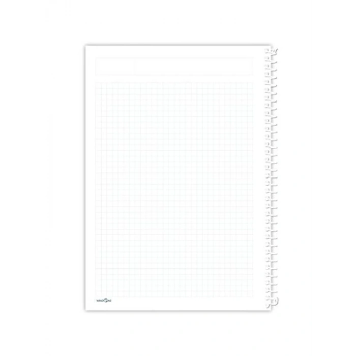 A5 Ebatında Kareli Spiralli Defter - 200 Sayfa