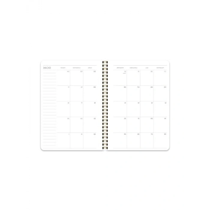 A5 Haftalık Ajanda, Sert Kapaklı, Açelya Desenli, 2026 Modeli